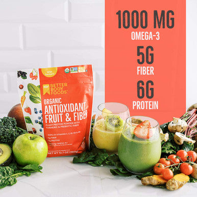 Betterbody Foods Organic Antioxidant Fruit and Fiber Superfood Blend 12.7 Ounce Powder
