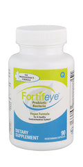 Fortifeye Vitamins Probiotic Bacteria - Natural Vegan Supplement With Digestive Enzymes, Supports Healthy Digestion, Immune And Ocular Systems, 30 Day Supply, 90 Capsules