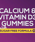 Nature'S Nutrition Sugar Calcium Gummy Bites Plus 400 IU Vitamin D3 Bone Health & Immune Support Supports Bone Strength - Chewable Calcium Nutrition Supplement Non-GMO Orange Flavor Chews - 60 Gummies