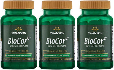 Swanson Biocore Optimum Complete Ultimate Full Spectrum Enzymes 90 Veg Capsules (3 Pack)