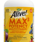 Nature's Way Alive! Max3 Potency Multivitamin, High Potency B-Vitamins, No Iron, 180 Tablets