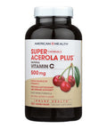 4 Pack Of American Health Super Acerola Plus - 500 Milligram - Natural Vitamin C - 100 Chewable Wafers