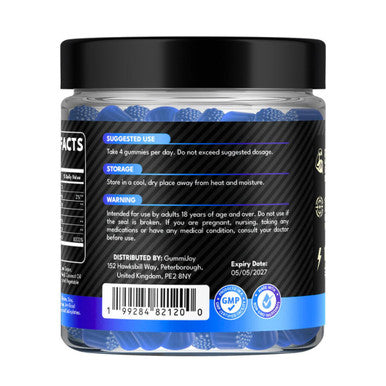 GummiJoy | Creatine Gummies 5000mg | 120 Max Strength Muscle Growth | Recovery Supplements for Men & Women | Creatine Monohydrate Plus B12 and L-Taurine | Blueberry Flavour | 1 Month Supply