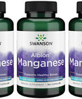 Swanson Albion Chelated Manganese Glycinate 40 Milligrams 180 Capsules (3 Pack)