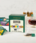 Vahdam Tea Variety Pack - 15 Pyramid Individually Wrapped Tea Bags For True Freshness & Flavour | Assorted Tea Sampler | Long Leaf Pyramid Tea Bags Variety Pack | s for Women & Men Tea Set