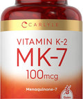 Carlyle Vitamin K2 MK7 100 mcg | 150 Softgels | Non-GMO Gluten Supplement