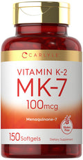 Carlyle Vitamin K2 Supplement 100Mcg | K2 Mk7 | 150 Softgels | Non-Gmo, Gluten Free