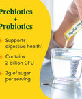 MegaFood Kombucha Powder - Probiotics For Digestive Health - Water Enhancer - Prebiotics And Probiotics For Women & Men - Support Gut Health - 2 Billion Cfu - Lemon Ginger - 10 Count (Pack Of 1)