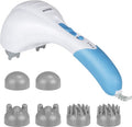 Cotsoco Handheld Neck Back Massager - Double Head Electric Full Body Massager - Deep Tissue Percussion Massage Hammer For Muscles, Arm, Neck, Shoulder, Back, Leg, Foot (Blue)