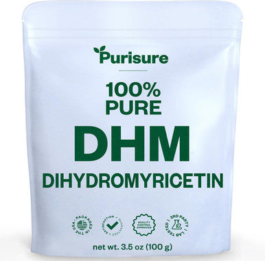 Purisure Dihydromyricetin Powder 100G 100% Pure Dhm Supplements Liver Support And Overall Wellness Premium Quality Dhm Supplement Dihydromyricetin (Dhm) Powder For Worry-Free Night Outs