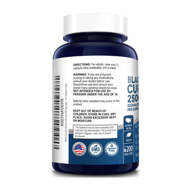 NusaPure Black Currant Oil 2500 Mg Equivalent per Veg caps. 200 Veggie Capsules (Powder, Extract 10:1, Vegan, Non-GMO & Gluten-Free)