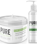 Premium Facial Cleanser and Clay Mask Foaming Face Wash for Oily Skin Care with Sage Rosemary and Lemon Essential Oil Hydrating Bentonite Clay Mask for Face Care with Vitamins A B C and E