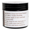 100% Grass Fed Grass Finished Whipped Vanilla Beef Tallow Moisturizer/Body Balm For Face, Body, Oily, Dry, Sensitive Skin -Contains Vitamins A, D, E, K -Usa Made