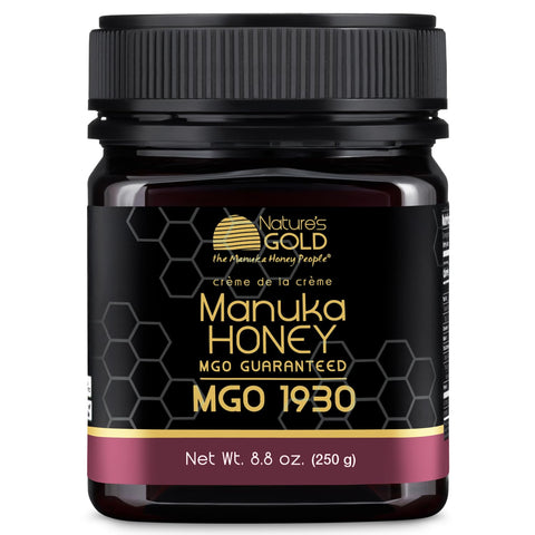 NatureÃ¢â‚¬â„¢s Gold Raw Manuka Honey, Certified High MGO | Authentic MGO, 100% Pure Genuine Traceable Hive to Home | MGO 1250+ Flavor | 3.5 Ounce (Pack of 1) Size