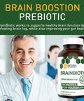 Natural Stacks: BrainBiotic - Brain Supplement - Gut-Brain Axis Optimizer - Contains Probiotics for Brain Health - Promotes Digestive Health - Enhances Memory Function - Stress Relief - 90 ct