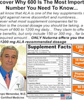 Nuturna Neuropathy Support Supplement With 1200 Mg Pure Alpha Lipoic Acid Maximum Strength Nerve Formula To Fortify Nerves In Fingers Hands Toes & Feet Best Natural Nerve Relief Support 180 Capsules