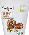 Sunfood Superfoods Sunfood Superfood Brazil Nuts - Raw Organic - Non Gmo - Rich In Protein Fiber Healthy Fats - Low Temperature Dried To Preserve Nutrients - No Preservatives Pr Additives 8 Oz Bag