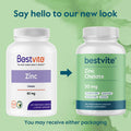 BESTVITE Zinc Chelate 50mg (480 Vegetarian Capsules) (240 x 2) - No Stearates - Vegan - Non GMO - Gluten Free