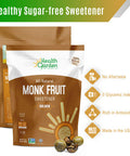 Health Garden Monk Fruit Sweetener Golden- Non Gmo - Gluten - Sugar Substitute - her - Keto Friendly (3 Lbs) (9505)