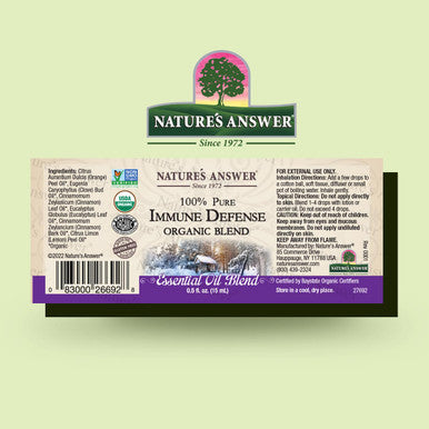 Nature'S Answer 100% Pure Organic Essential Oil Blend 0.5-Ounce Aroma Defense