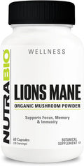 Nutrabio Lion's Mane (500mg)- 60 Veg caps