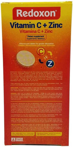 Redoxon Vitamin C Tablets | Orange Flavor, Effervescent Double Action Supplement of Vitamin C and Zinc for Immune System Support, Healthier Lifestyle, and More Energy; 3-Pack of 20 Tablets