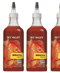 Sky Valley Sriracha Sauce - Hot Sauce, Made with Red Jalapeno Peppers, Gluten Free, Vegan, Non-GMO, Less Than 2g of Sugar per Serving, 5 Calories per Serving - Sriracha Hot Sauce, 14 Oz