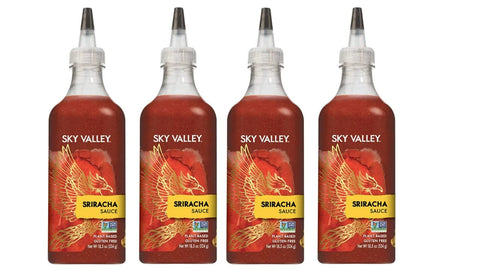 Sky Valley Sriracha Sauce - Hot Sauce, Made with Red Jalapeno Peppers, Gluten Free, Vegan, Non-GMO, Less Than 2g of Sugar per Serving, 5 Calories per Serving - Sriracha Hot Sauce, 14 Oz