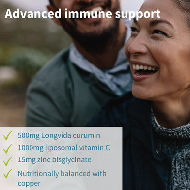 Liposomal Vitamin C 1000mg & Zinc + Longvida Lipidated Curcumin 500mg Vegan Bundle, Ultra Bioavailable Curcumin with High Absorption Liquid Immune Support Complex, by Igennus