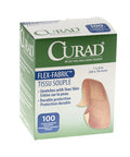 Curad Flex-Fabric Adhesive Bandage 1" Width 3" Length Pack of 100