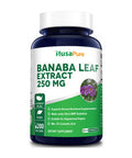 Banaba Leaf Extract 250mg 200 Vegetarian Caps (Non-GMO & ) 2% Corosolic
