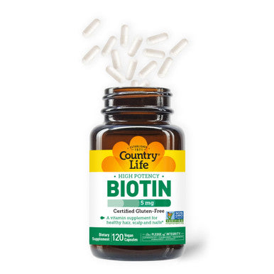 Country Life Biotin High Potency 5Mg 120 Count