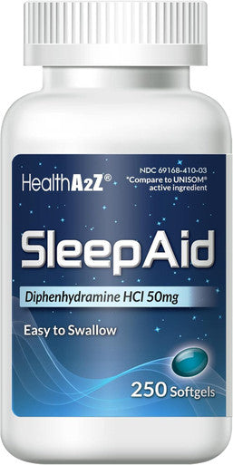 HealthA2Z Sleep Aid Diphenhydramine Softgels Supports Deeper Restful Sleeping
