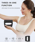 Handheld Massager Gun Deep Tissue, Cordless Mini Massage With Belt, Fat Burning Workouts, Adjustable Vibration Massage 5 Speed Levels, Stress Relief, Black