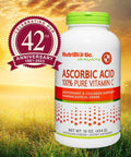 Nutribiotic Ascorbic Acid Vitamin C Powder 16 Oz Pharmaceutical Grade L-Ascorbic Acid 2000 Mg Per Serving Essential Immune & Antioxidant Collagen Support Supplement Vegan Gluten & Gmo
