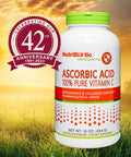 NutriBiotic Ascorbic Acid Vitamin C Powder Pharmaceutical Grade LAscorbic Acid 2000 Mg Per Serving Essential Immune and Antioxidant Collagen Support Supplement Vegan Gluten and GMO 16 Oz