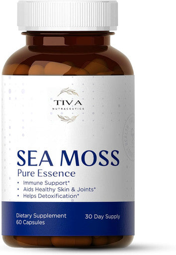 Irish Sea Moss Capsules With Bladderwrack, Burdock Root & Bioperine Immune Support, Energy Boost & Gut Health 60 Vegan Capsules