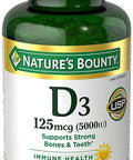 Nature's Bounty Immune Health Vitamin D3 5000 iu Rapid Release 400 Softgels