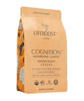 Lifeboost Cognition Adaptogenic Mushroom Coffee Great Tasting Organic Lions Mane and Chaga Medium Roast Nootropic Coffee Increase Energy Boost Focus and Immune Support 12 oz Bag Ground