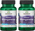 Swanson Albion Chelated Manganese 10 Milligrams 180 Capsules (2 Pack)