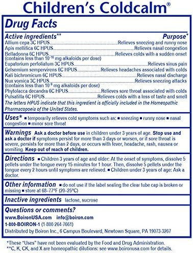 Boiron Children'S Coldcalm Homeopathic Medicine For Cold Relief 2 Count