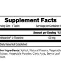 Tomorrow's Nutrition - SunTheanine L-Theanine, 100mg Tablets to Help Concentration, Focus, and Stress, 60 Chewable Tablets