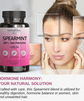 Vinatura Spearmint Leaf Capsules Supplement - 1380Mg/Serving, Enhanced With Dim & Saw Palmetto, For Unwanted Hair, Women' Health