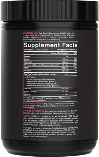 Keto PlusA Exogenous Ketones with goBHBA 30 Servings Keto Electrolyte Powder for Hydration Energy Focus Ketosis Keto Vegan Friendly Raspberry Lemonade