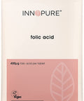 INNOPURE Folic Acid (Vitamin B9) 400ug - 1 a Day Easy to Swallow Tablets - Vegan Society Certified - UK Made