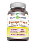 Amazing Formulas Serrapeptase Supplement | 40000 Iu| 90 Veggie Capsules |Non-Gmo| Gluten Free | Made In Usa