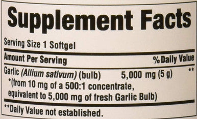 Puritans Pride Garlic Oil 5000 Mg 250 Count