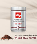 Illy Intenso Whole Bean Coffee Dark Roast Intense, Robust And Full Flavored With Notes Of Deep Cocoa, 100% Arabica Coffee,No Preservatives 8.8 Ounce Pack Of