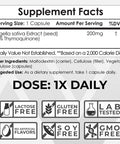 Nigella Sativa Extract Capsules | 200mg | 60 Count | Minimum 5% Thymoquinone Content | Black Seed Oil Extract | Supports Brain Health, Memory, Liver Health, and Immune Function | Nootropics Depot