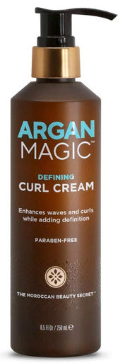 Argan Magic Defining Curl Cream - Enhances Waves & Curls While Adding Definition Conditions Detangles Reduces Frizz Enriched With Biotin Made In Usa Paraben (8.5 Oz / 250 Ml / 2 Pack)